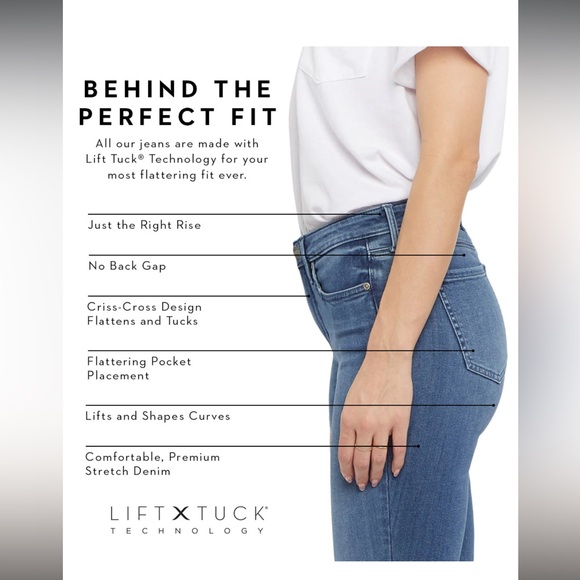 NYDJ Lift Tuck Waist Match Straight Leg Marilyn Plus Size Jeans- NWT- size 3X - Picture 4 of 16